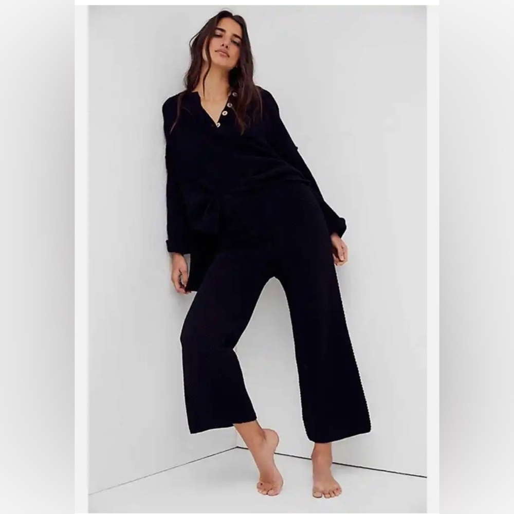 Free People Black Sweater Set